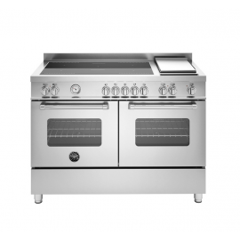 BERTAZZONI MAS125I2EXT Ηλεκτρική Κουζίνα Inox με Επαγωγικές Εστίες και grill Teppanyaki